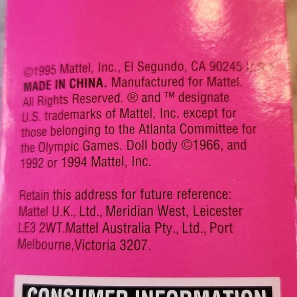 Barbie, Olympic Gymnast, NWT, 1996 Atlanta, Excellent condition ♥️ - Picture 6 of 6